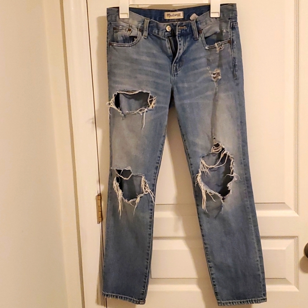 MADEWELL boyfriend distressed jeans